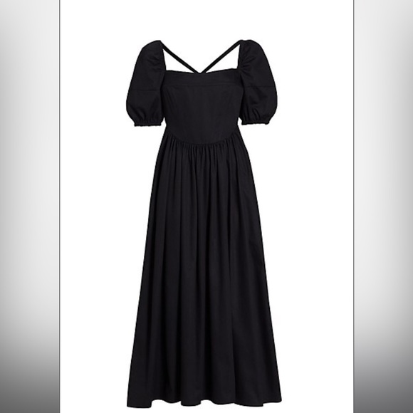 ROSSETA GETTY COTTON CORSET MIDI DRESS - Picture 6 of 16